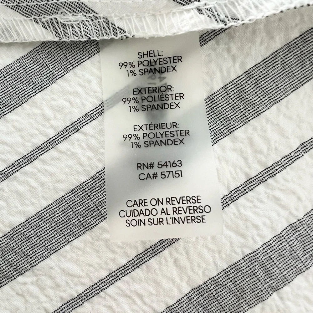 Calvin Klein Gray White Stripe Wrap Maxi Dress Size 10 - Picture 5 of 10